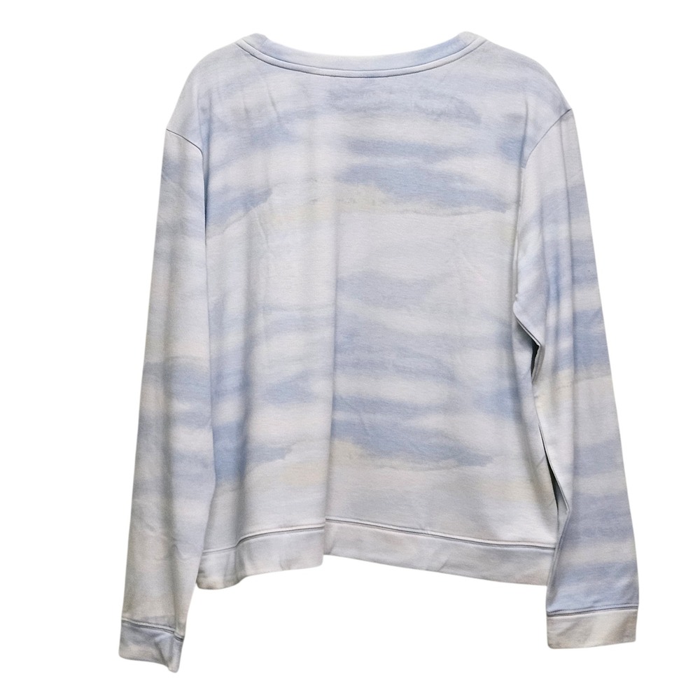 Rachel Parcell Sweatshirt Womens Large Blue Cloud Print Long Sleeve Pullover‎